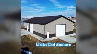 40x80m Multi Bay Steel Warehouse Factory