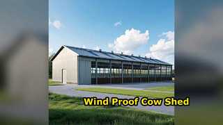 Steel Cow Shed Construction Wind Resistant Farm Building